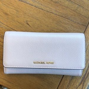Michael Kors Trifold Leather Wallet Soft Pink
